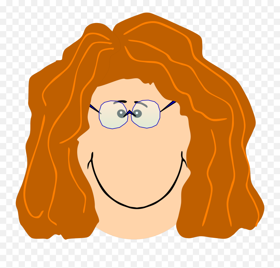 Grandmother Head Clipart - Clip Art Library Grandma Cartoon With Orange Hair Emoji,Sinistar Emoticon