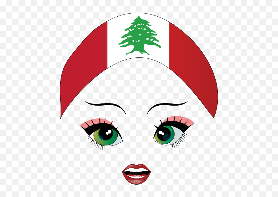 Pretty Lebanese Girl Smiley Emoticon Clipart I2clipart - Lebanon Flag Emoji,Flag Emoticons