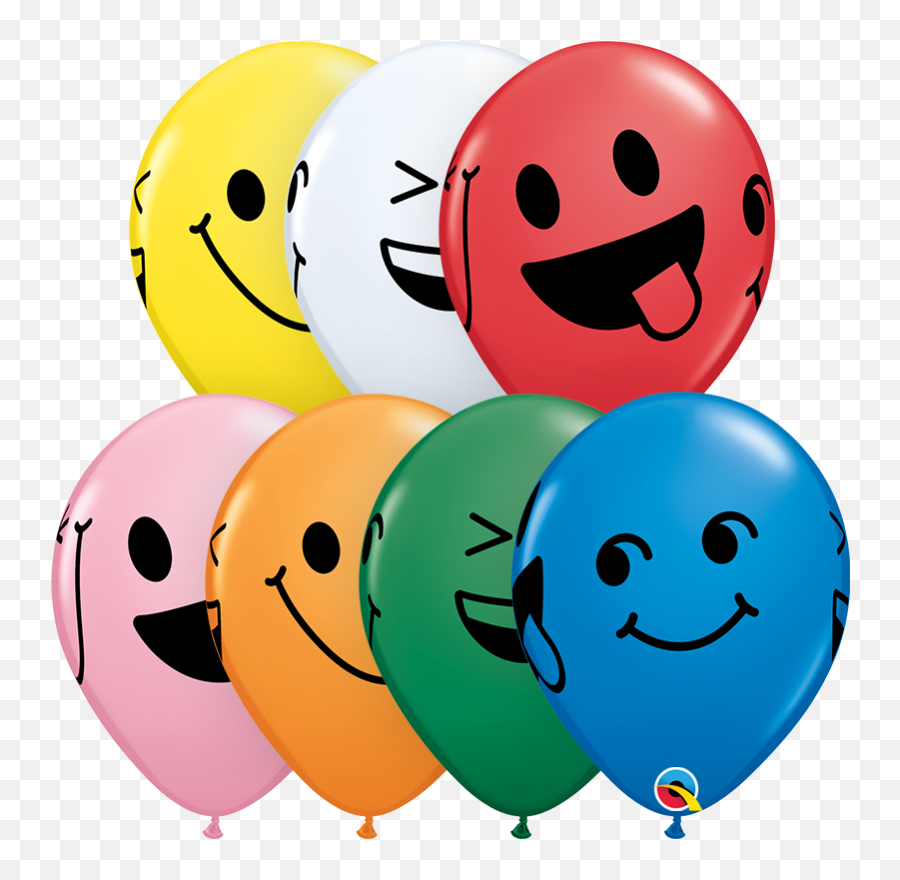 Round Standard Assort - Latex Balloons Balloons Happy Retirement Canada Emoji,Mardi Gras Smiley Emoticon