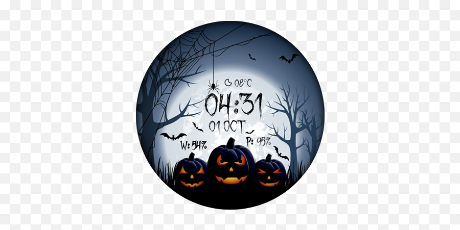 Download Watch Face - Halloween Spooky Free For Android Facebook Cover Photos Halloween Large Emoji,Scared Face Emoji Samsung