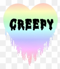 Creepy Pastel Melting Heart Sticker - Language Emoji,Melting Heart Emoji