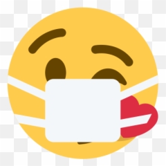 Emoji Remix On Twitter Kissing Heart Mask - Happy,Mask Emoji
