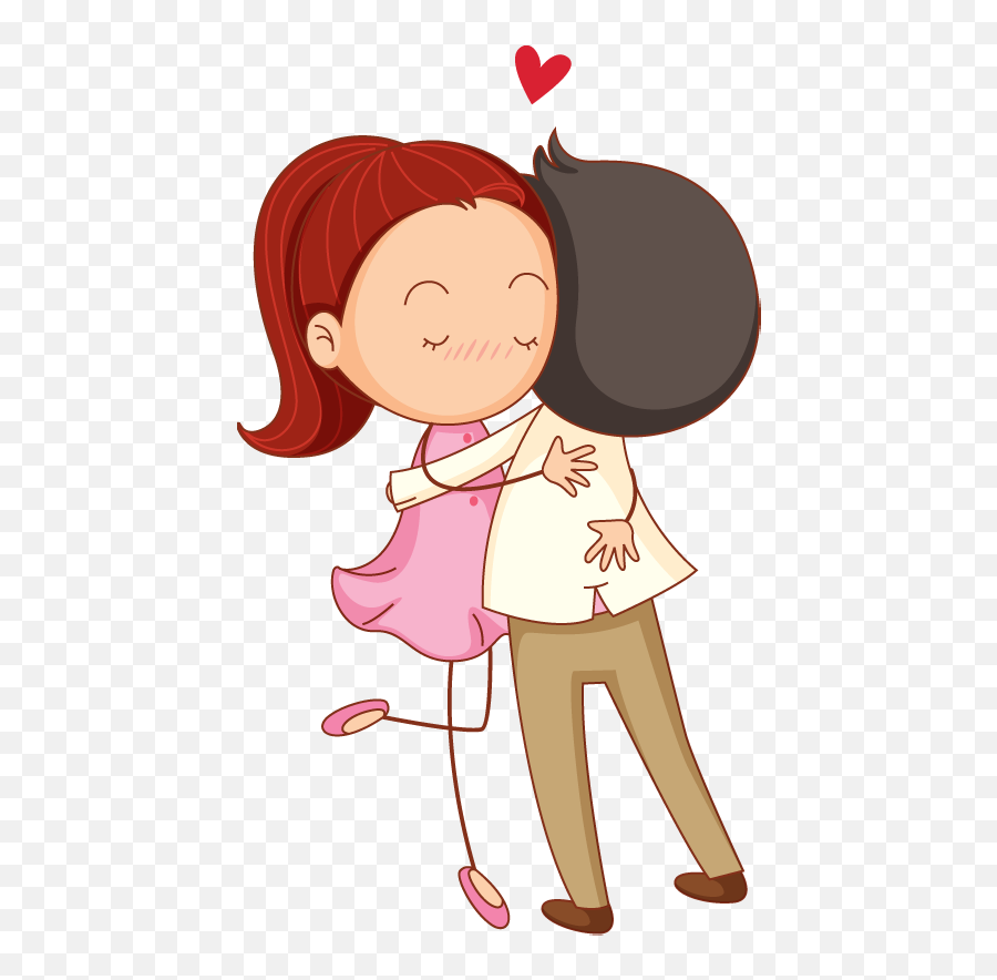 Cartoon Man And Woman Passionately Hugging 1designshop - Leo Buscaglia Quotes Emoji,Suppressing Emotions And Hugging