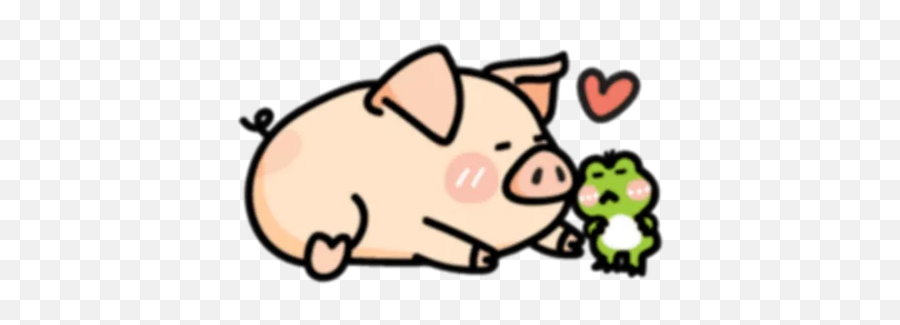 Pigpig U0026 Guagua Prt1 - 2 Full Telegram Stickers Pig Pig And Guagua Gif Emoji,Whatsapp Pig Emoticon