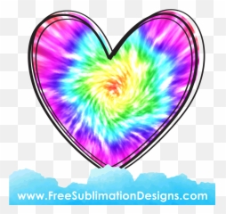 Free Sublimation Print - Tie Dye Rainbow Background Emoji,Multicolored Heart Emojis