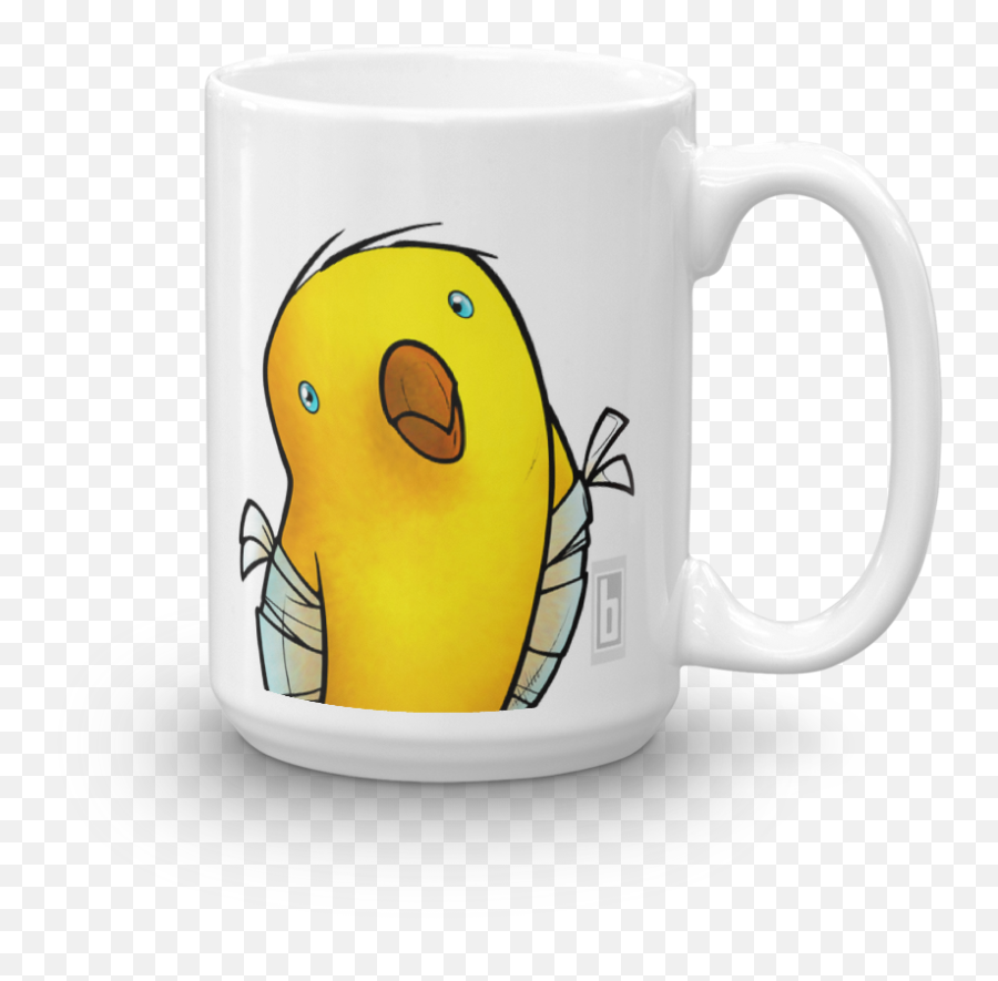 Broken Winged Bird Mug Emoji,Coffee Iv Emoticon