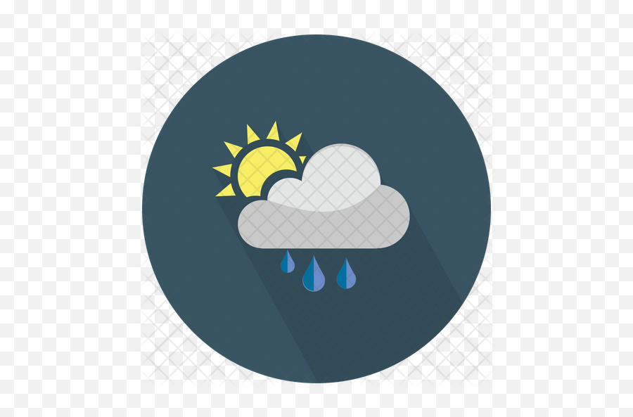 Free Sun And Rainy Cloud Flat Icon - Available In Svg Png Emoji,Smiley Emoticon Under Rain Cloud