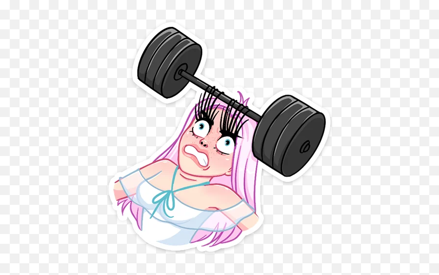 Telegram Sticker From Collection Emoji,Weightlifting Emoji