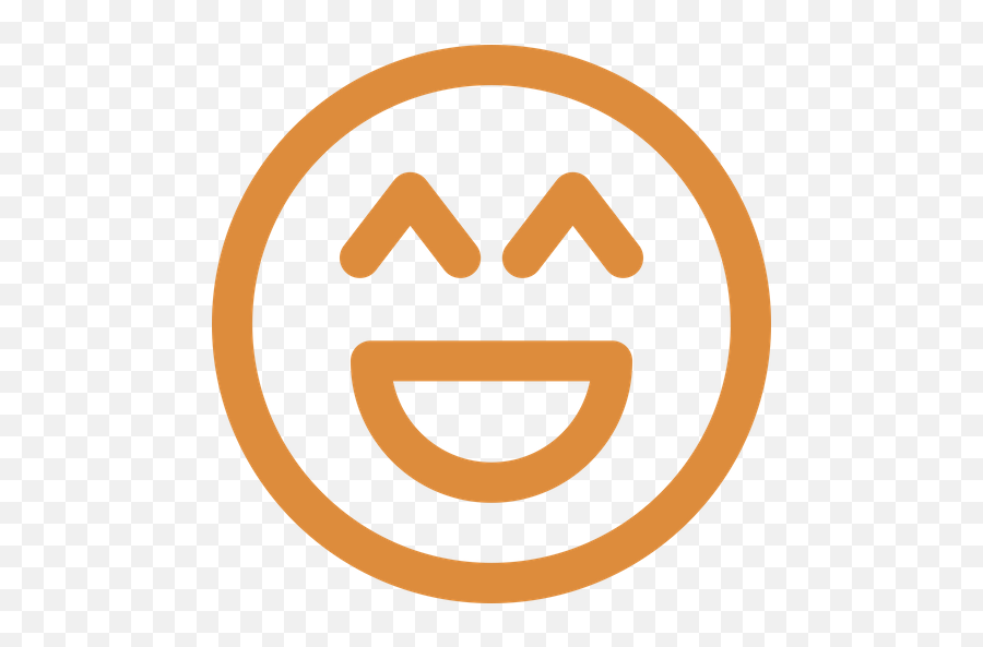 Big Grin Emoji Icon Of Line Style - Happy,Big Grin Emoticon