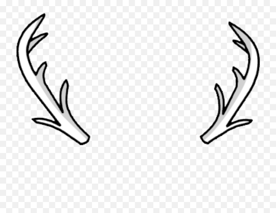 Gacha Life Deer Horns Clipart - Line Art Emoji,Purple Horned Emoji