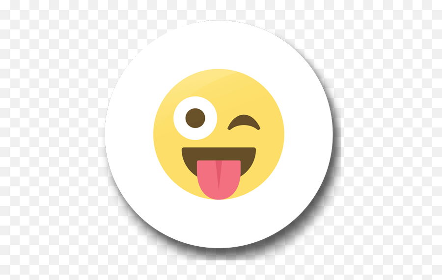 Wink Face With Tongue Stuck Out Badge - Happy Emoji,Famous Emoticons