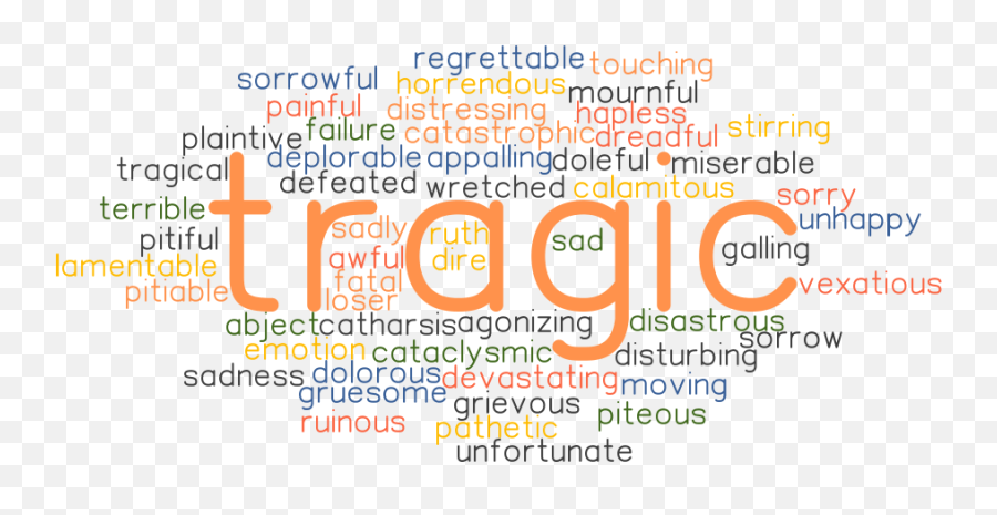Tragic Synonyms And Related Words What Is Another Word For - Dot Emoji,Emotion Words
