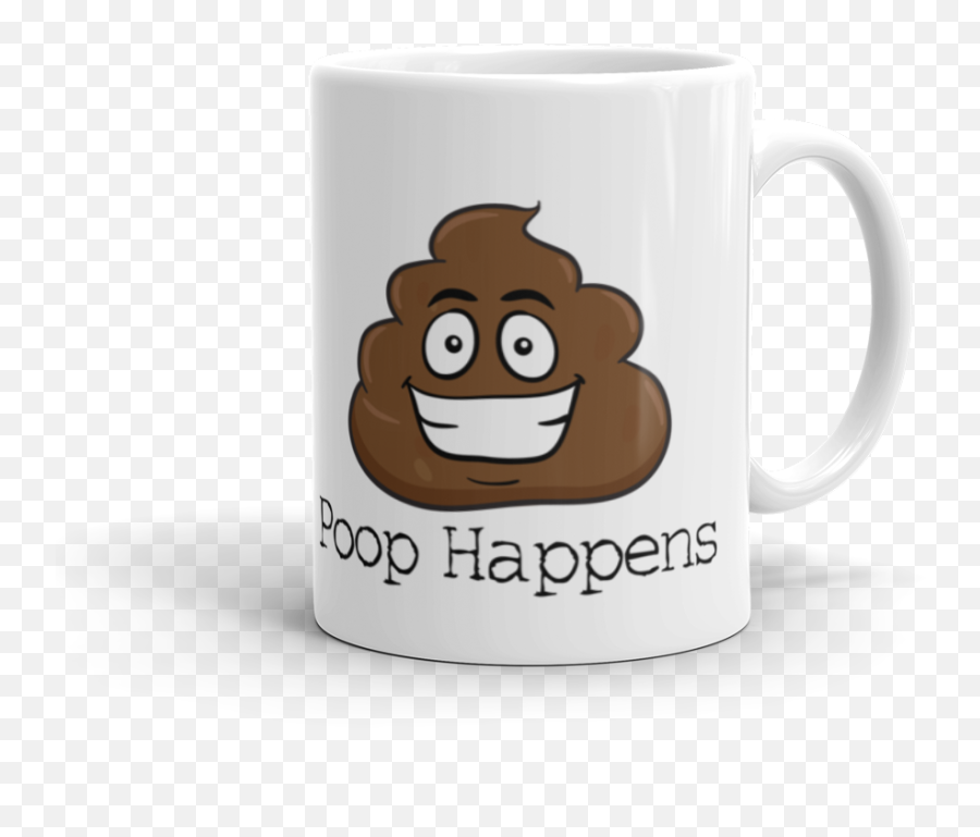 Poop Happens Poop Emoji Ceramic Mug - Pile Of Poo Emoji,Vinyl Emoji