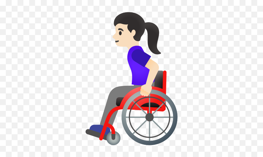 U200d Woman In Manual Wheelchair Light Skin Tone Emoji - Wheelchair Emoji,Women Emoji