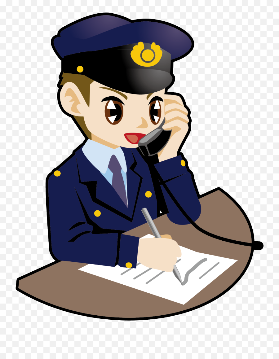 12 - Call Police Png Clipart Full Size Clipart 1671039 Police Phone Call Cartoon Emoji,Police Emoji