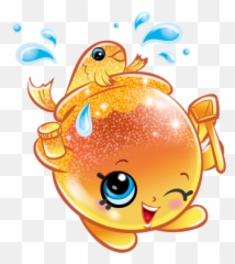 Goldie Fishbowl Art Official Shopkins - Shopkins Para Dibujar Con Color Emoji,Fishbowl Emoji Transparent