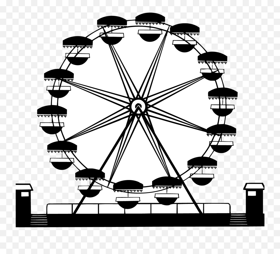 Ferris Wheel Wagon Round Circle Sticker By Mrmwsk - Png Ferris Wheel Vector Emoji,Ferris Wheel Emoji