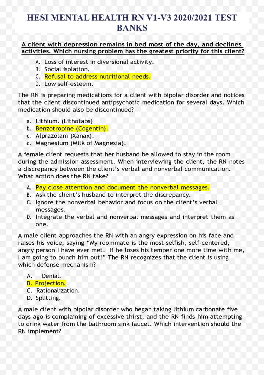 Hesi Mental Health Rn V1 - Document Emoji,Female Who Cannot Verbalize Her Emotions To A Male