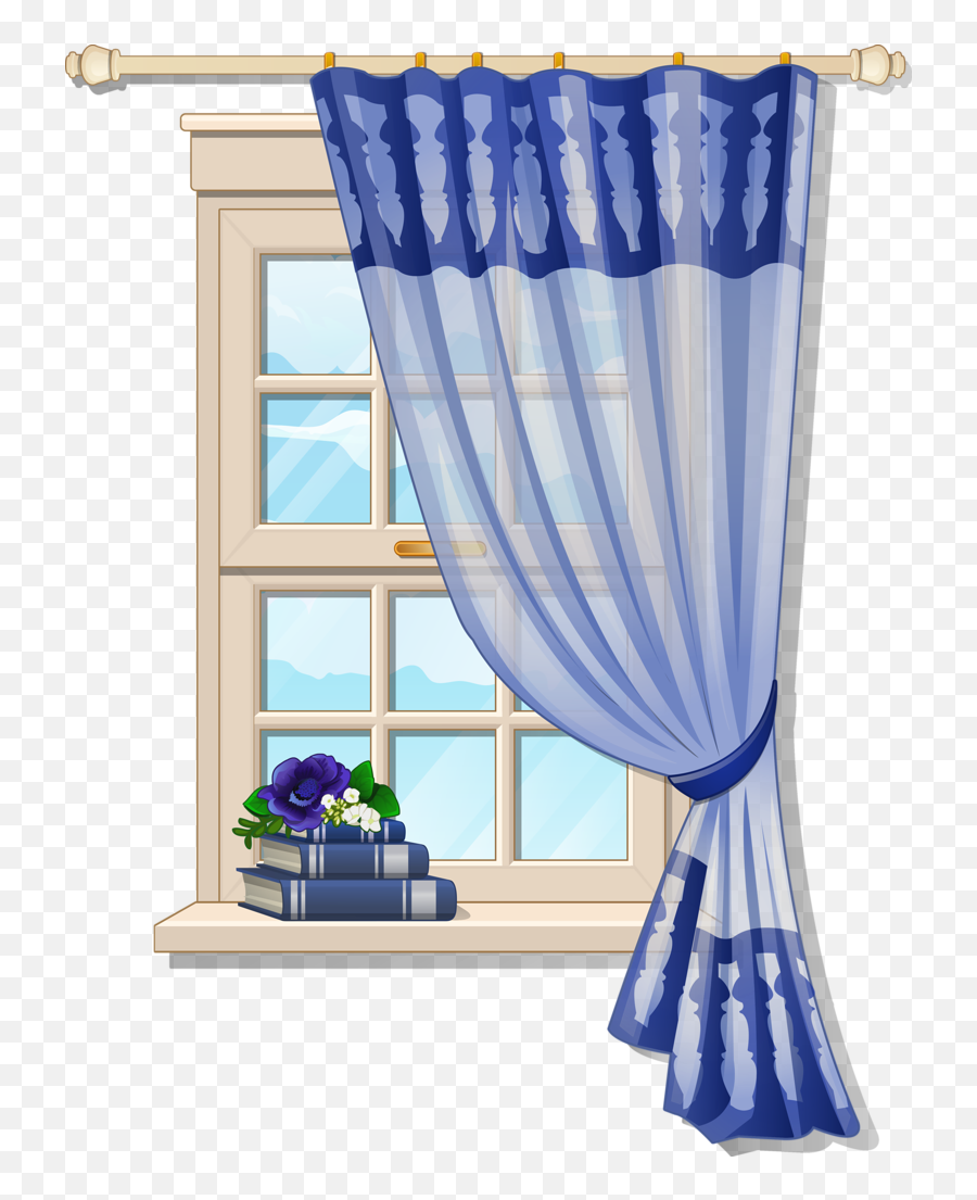 Curtain Clipart Classroom Window - Ventanas Para Casa De Muñecas Emoji,Emoji Window Curtains