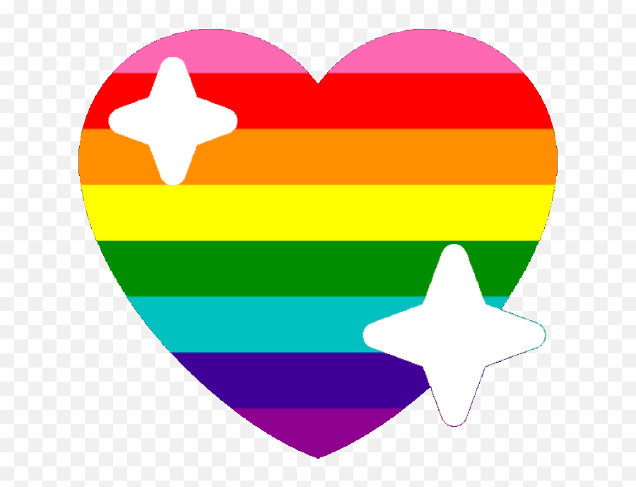 Original Lgbtq Sparkle Heart Discord - Pride Heart Emoji Discord,Sparkle Emoji
