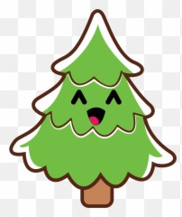Kawaii Christmas Illustration - 021 New Year Tree Emoji,Emojis De Navidad Para Dibujar