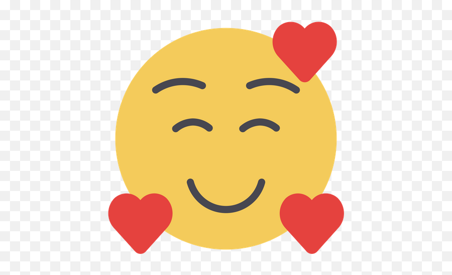 Smiling Face With Heart Flat Emoji Icon - Happy,How Make Blowing Kiss Heart Emoji