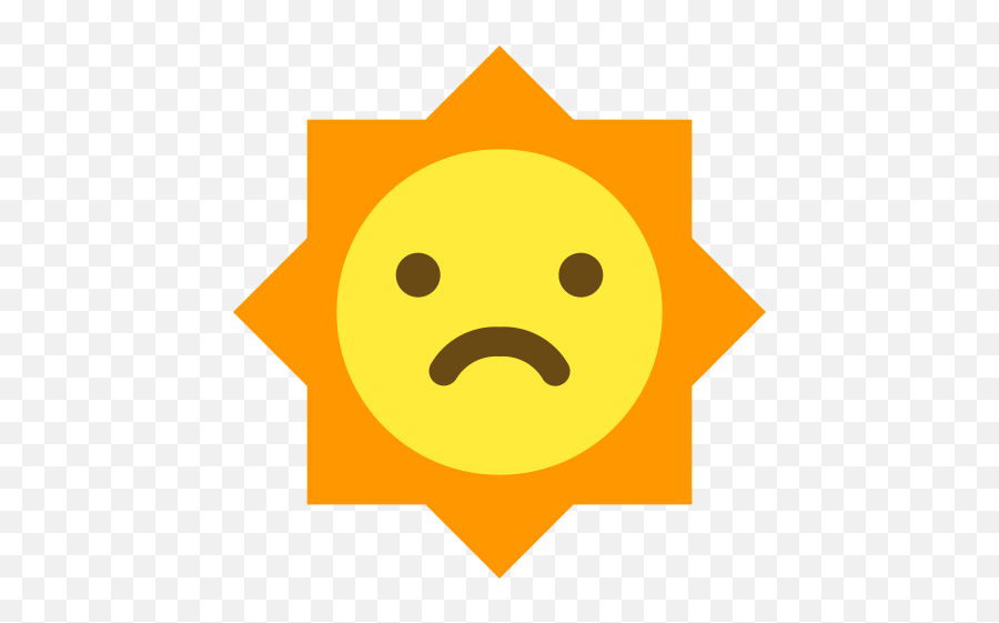 Sad Sun Icon In Color Style - Small Quotes On Climate Change Emoji,Sad Chat Emoticon