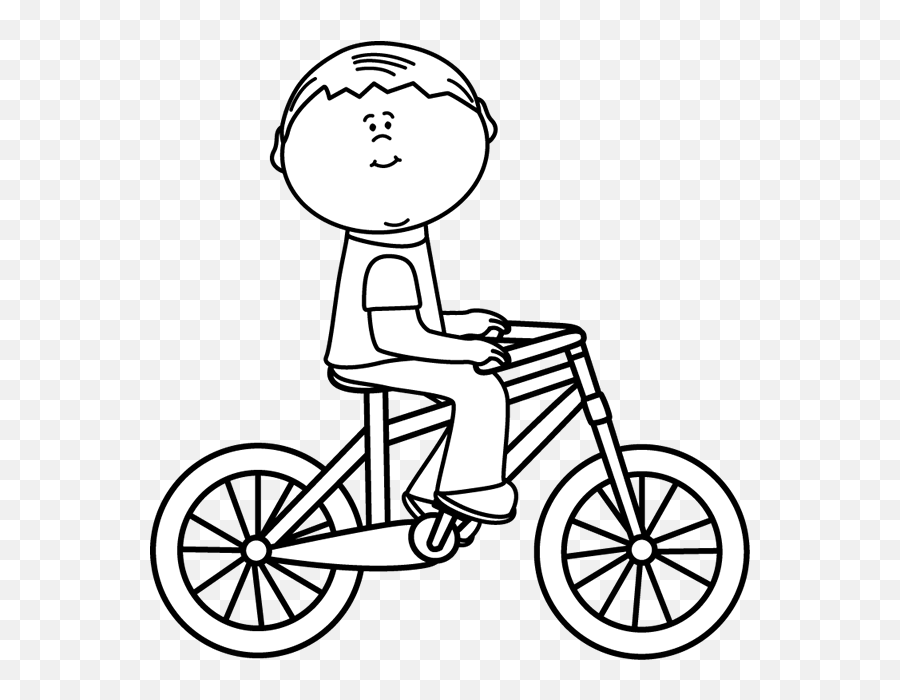 Bike Coloring Pages - Bike Clipart Black And White Emoji,Shark Emotion Color Page