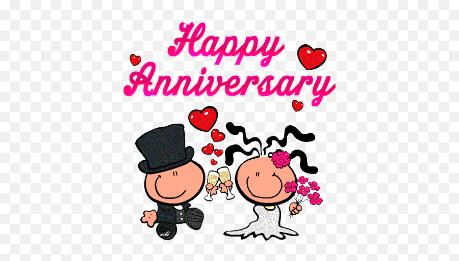 Happy Wedding Anniversary Wishes - Happy Wedding Anniversary Gif Funny Emoji,Find The Emoji Wedding