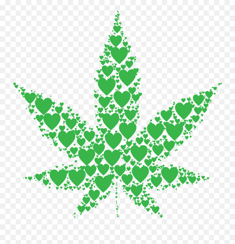 Leaf Marijuana Hearts - Free Vector Graphic On Pixabay Emoji,Passion Emotion Paitnig