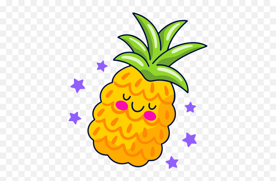 Pineapple Stickers - Free Food Stickers Emoji,All Of The Emoji Food