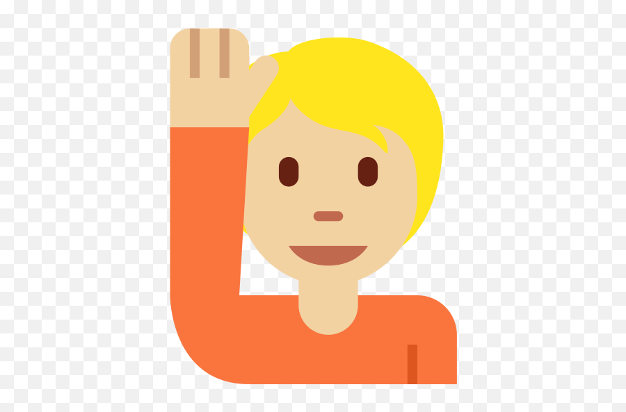 Person Raising Hand Medium - Light Skin Tone Emoji Raising Hand Emoji Gray Hair,Cross Arm Emoji
