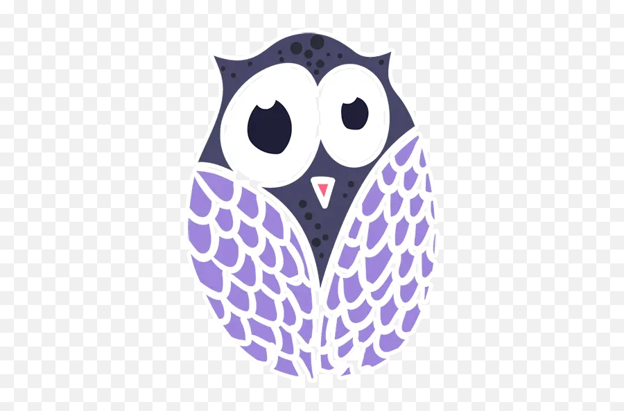 Cute Owls Stickers For Whatsapp And - Soft Emoji,Purple Horned Emoji