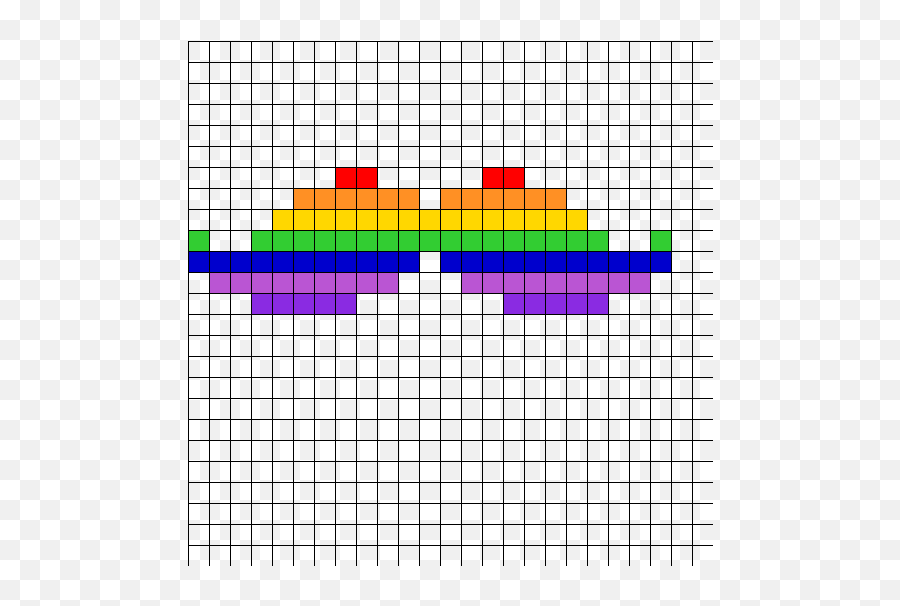 Melty Beads Patterns Rainbow - Hama Bead Rainbow Pattern Emoji,Emoji Perler Bead