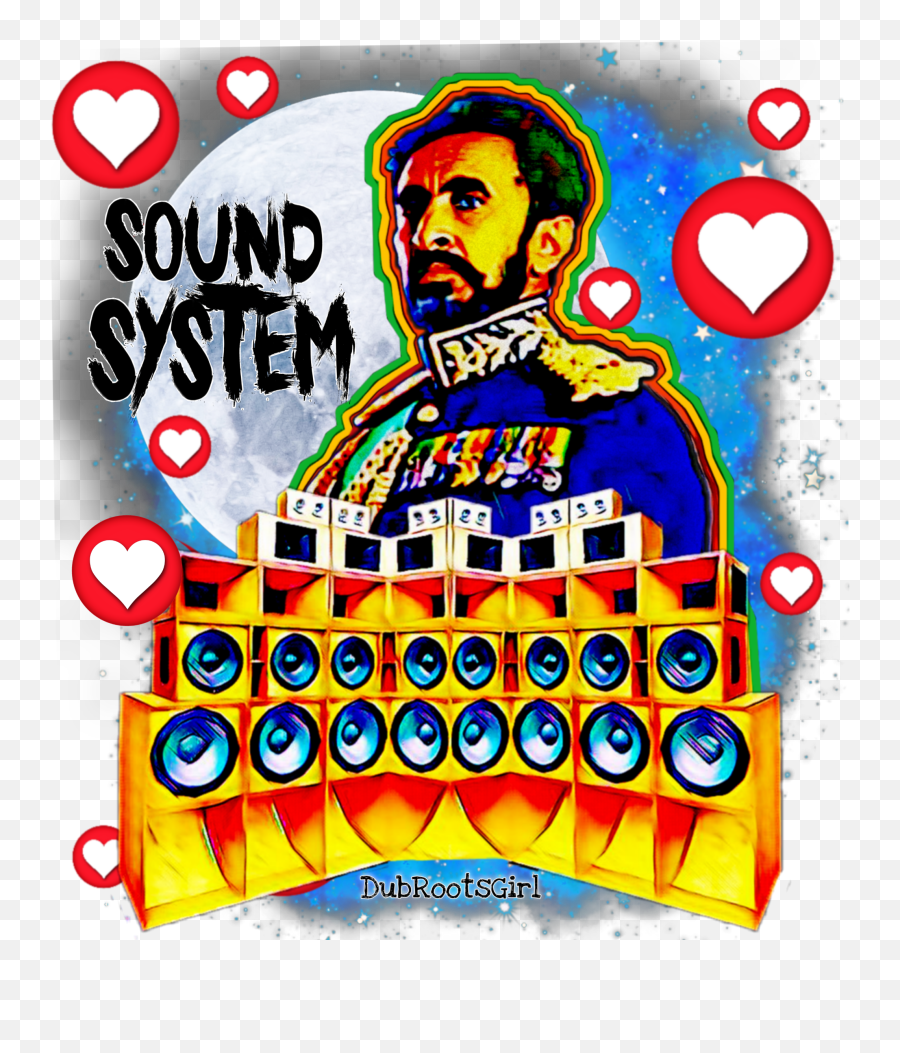 Soundsystem Selassie Sticker - Language Emoji,Rastafarian Emoji