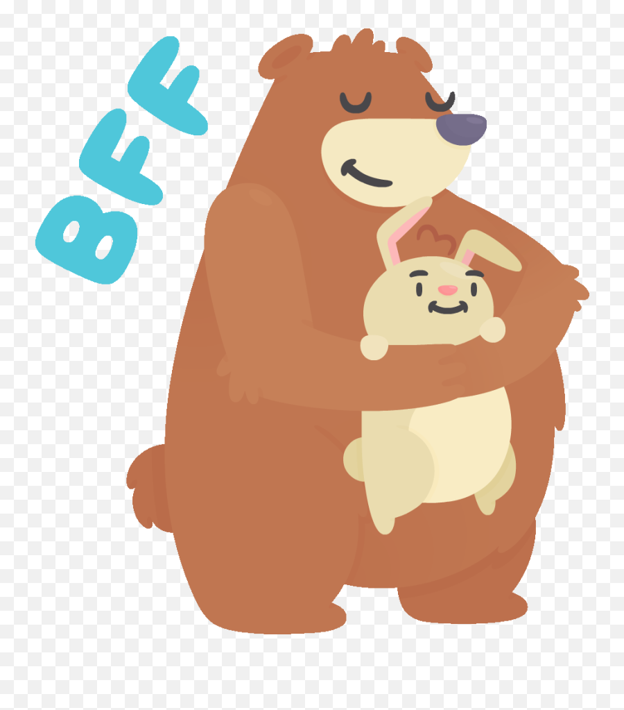 Top Cuddle Cute Animals Stickers For - Cute Hug Friends Gif Emoji,Cuddle Emoji