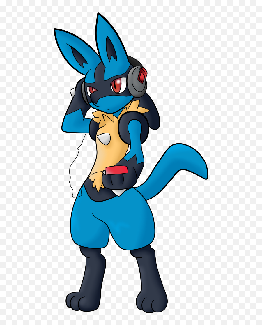 Lucario With Hearing Aids By Richy - Lucario Png Emoji,Lucario Emoji