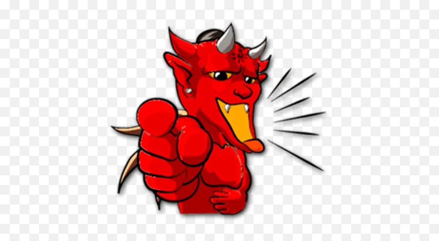 Red Devil Stickers For Telegram - Mythical Creature Emoji,Apple Devil Emoji