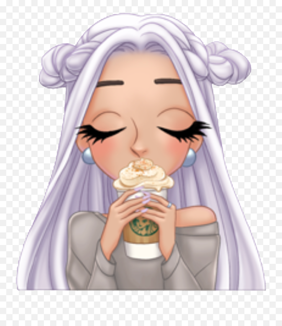 Arimoji Fall Autumn Winter Sticker - Ariana Grande Cartoon With Coffee Emoji,Pumpkin Spice Latte Emoji