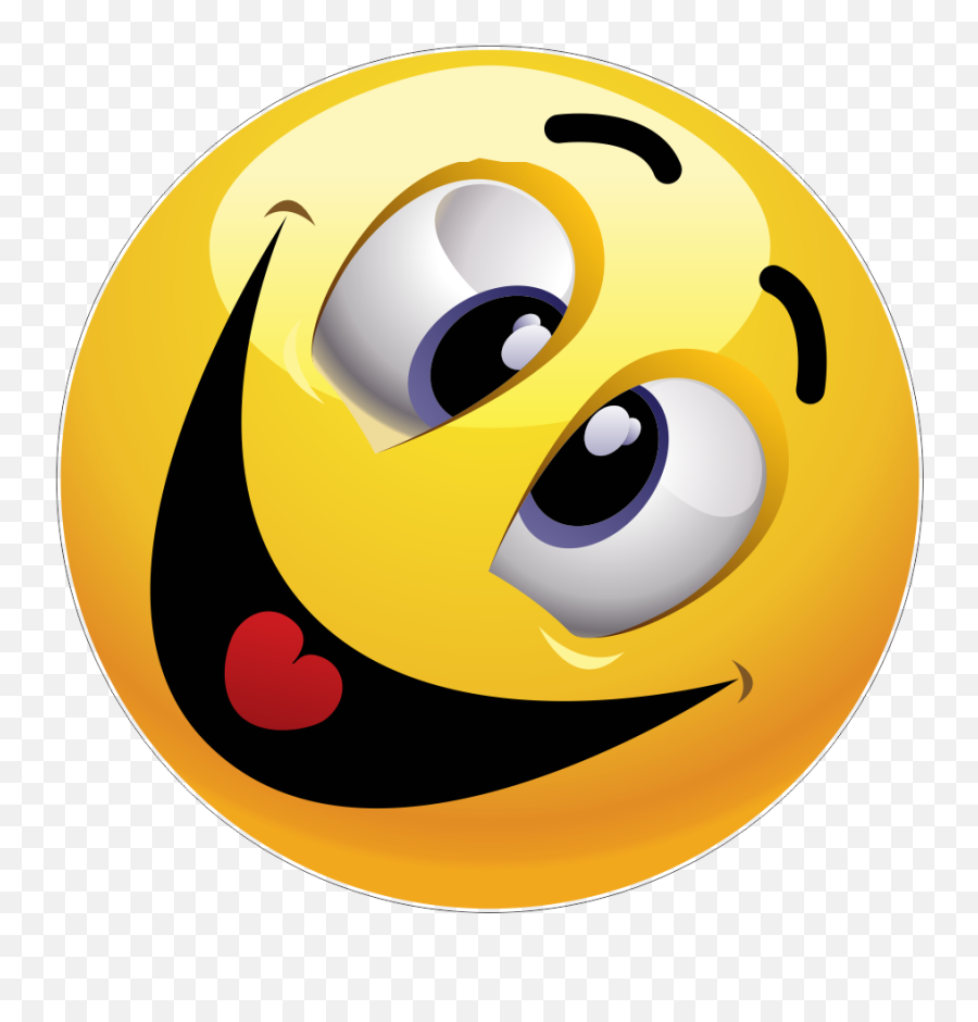 Smiling Emoji Decal - Crazy Emoticons,Grin Emoji