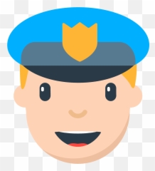 Police Officer Emoji Clipart - Police Head Clipart,Mailbox And Police Emoji 2