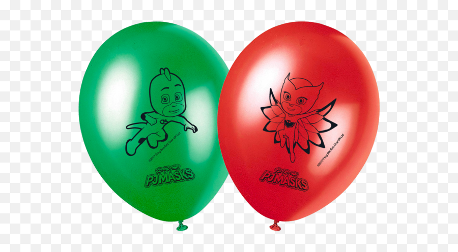 8 Luftballons Pj Masks Pyjamahelden Kids Party World - Balloon Emoji,Kids Emoji Pjs
