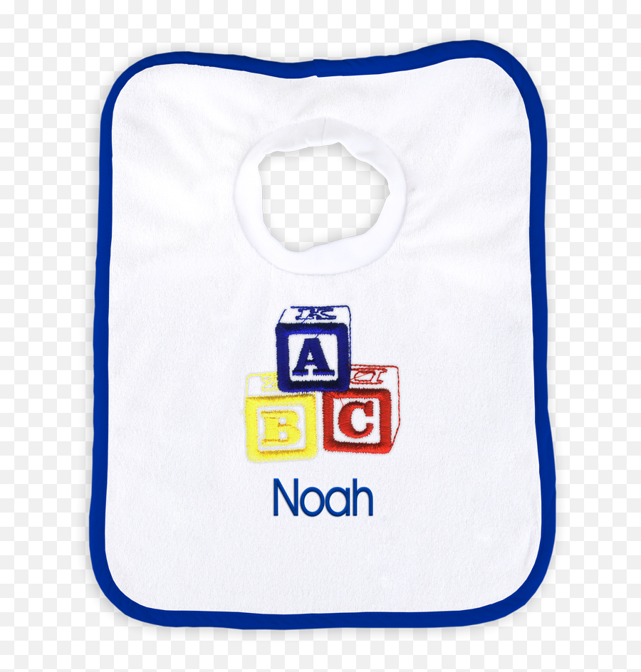 Personalized Bib With Abc Blocks Primary - Bib Emoji,Clippers Emoji