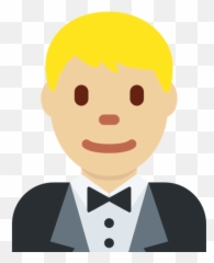 Man In Tuxedo Emoji With Medium - Man In Tuxedo Emoji,Muscle And Man Emoji W