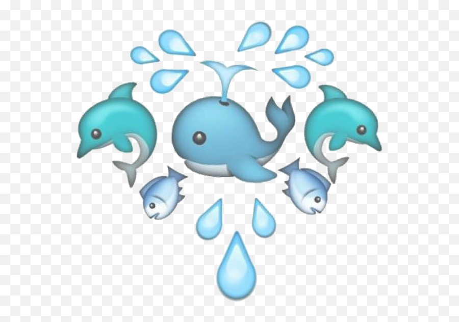 Download Water Emoji Blue - Dolphin Emoji Png Full Size Emoji Png,Blue Emoji