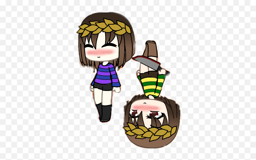 Gachalife Gacha Undertale Frisk Sticker By Yunosia - Chara Undertale Gacha Life Emoji,Chara Emoji