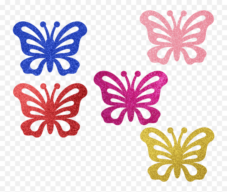 Aplique Glitter Borboleta Silhueta - Piffer E Cia Borboleta Da Minnie Png Emoji,Apliques De Emotions Em Eva