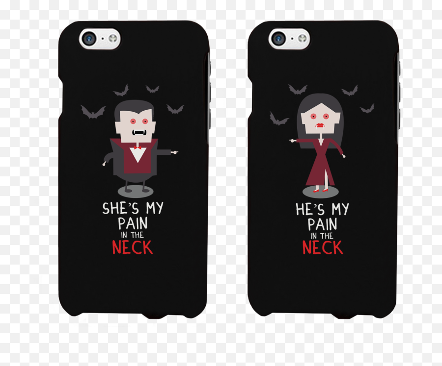 Neck Vampires Black Matching Couple - Cool Phone Case Girls Emoji,Pain In The Neck Emoji