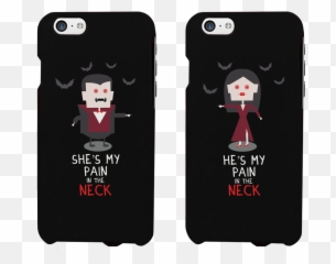 Neck Vampires Black Matching Couple - Cool Phone Case Girls Emoji,Pain In The Neck Emoji