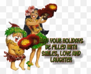 Ou0027laughing Press 2012 - Luau Merry Christmas Gif Emoji,Hula Dancer Text Emoticon